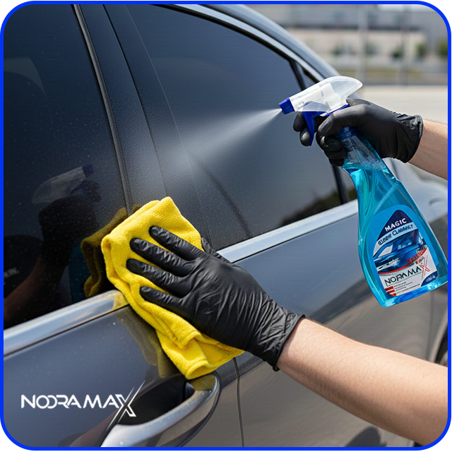 تمیز کردن شیشه دودی بدون اسیب 